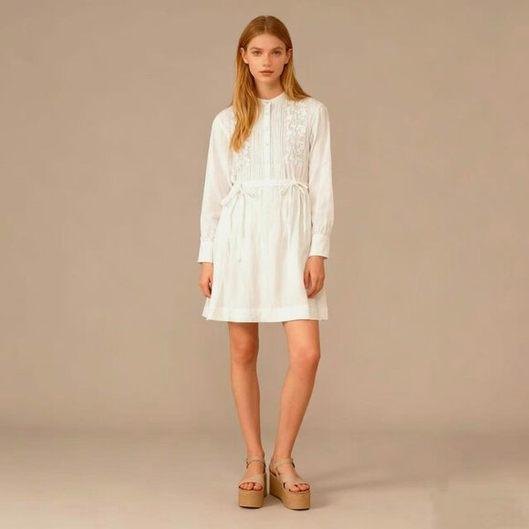 SEE BY CHLOÉ Dresses & Skirts - $515 NWOT SEE BY CHLOÉ Cotton Textured Embroidered Long Sleeve Dress Sz 40